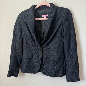 Lilly Pulitzer Black Lace Campbell Blazer EUC